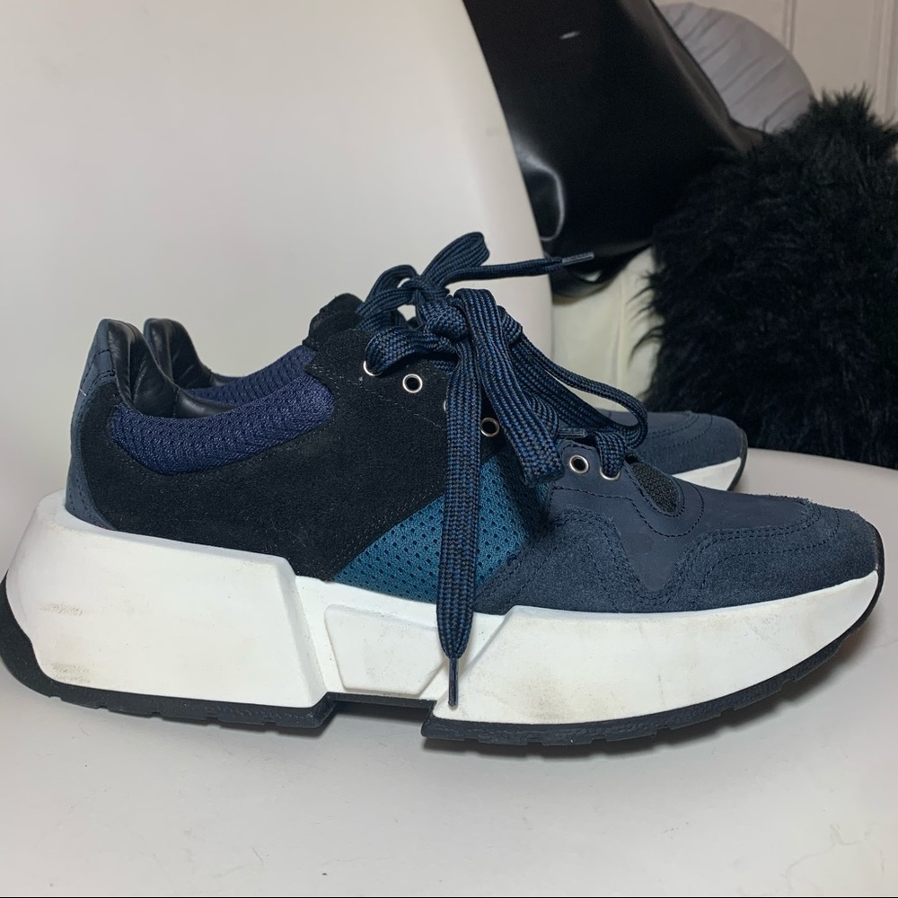 Maison Margiela MM6 mix fabrication chunky sole platform sneakers